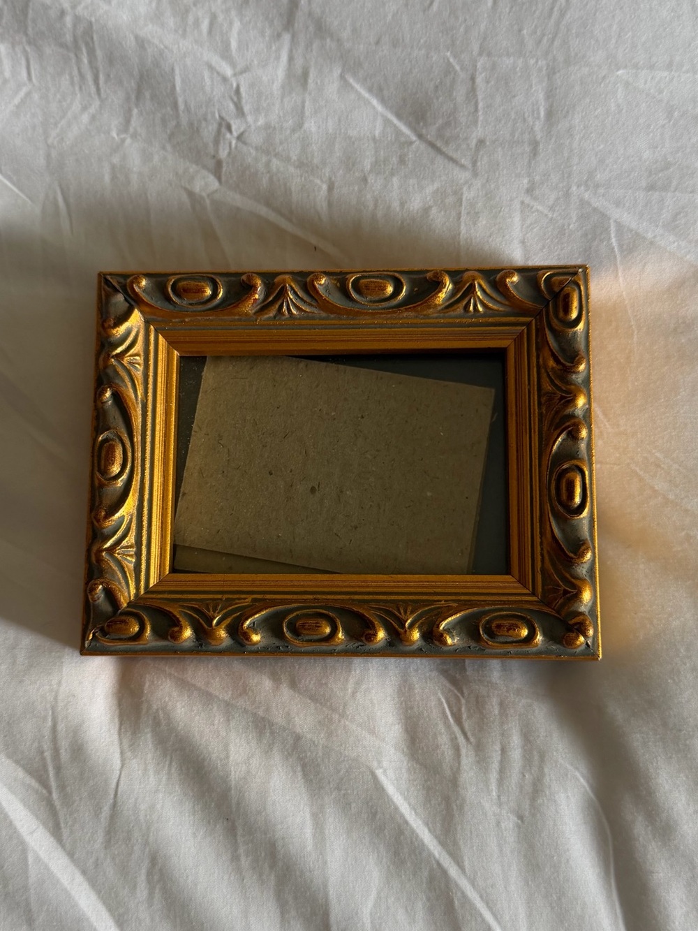 Vintage Ornate Gold Mini Picture Frame (with glass)